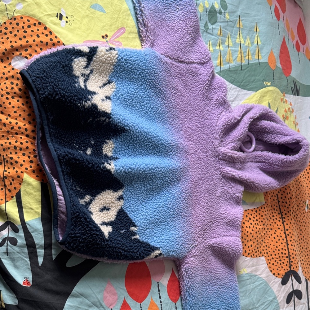 Primark Kids Lavender and Navy Fleece Hoodie